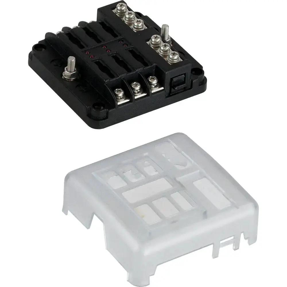 Sea-Dog Blade Style LED Indicator Fuse Block with Negative Bus Bar - 6 Circuit by Sea-Dog