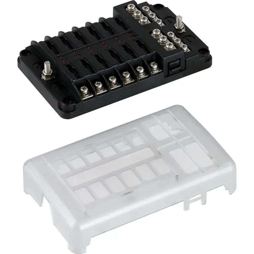 Sea-Dog Blade Style LED Indicator Fuse Block with Negative Bus Bar - 12 Circuit by Sea-Dog