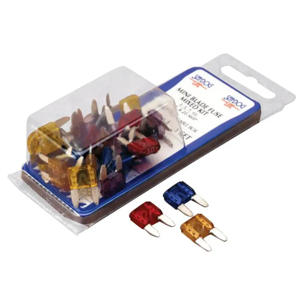 Sea-Dog ATM Mini Blade Style Mixed Fuse Kit - 3A, 5A, 7.5A, 10A, 15A, 20A Fuses for Automotive and Marine Applications by Sea-Dog