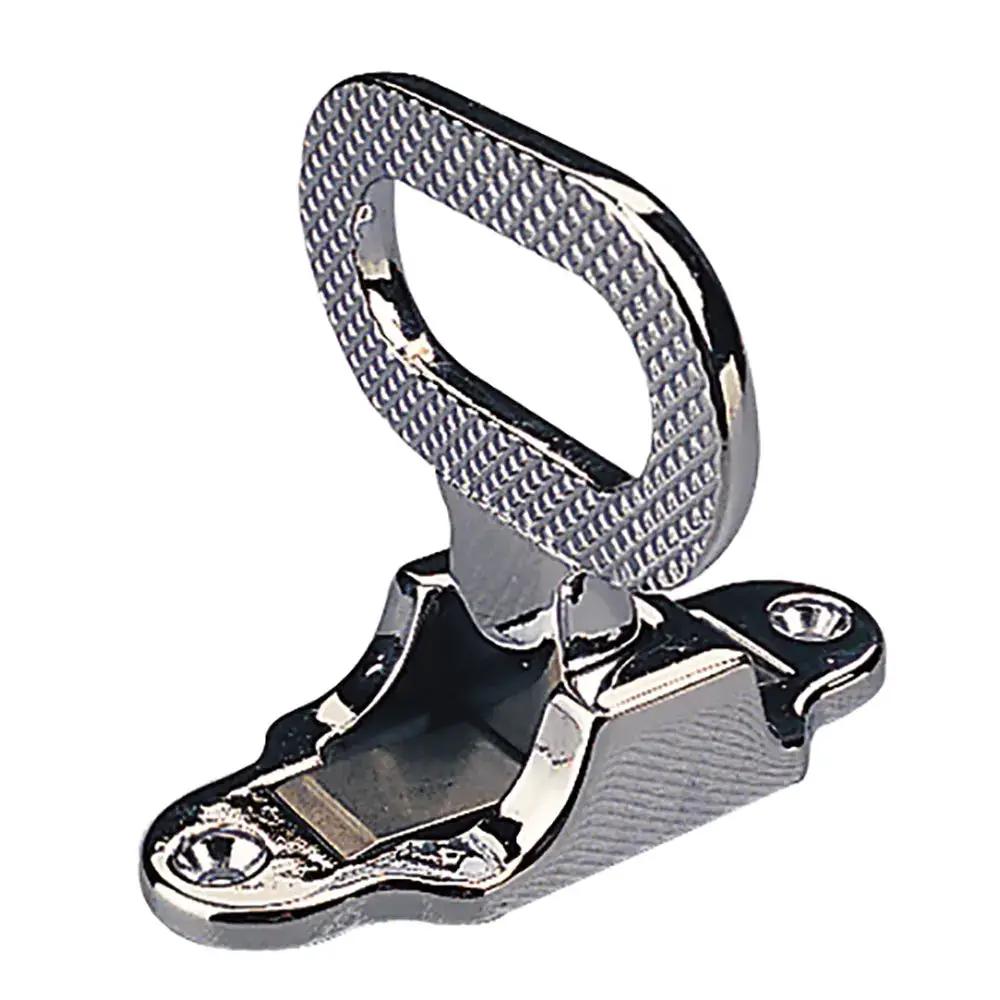 Sea-Dog Sand Cast Brass Chrome Plated Folding Step – Durable Traction Surface and Spring-Loaded Mechanism by Sea-Dog