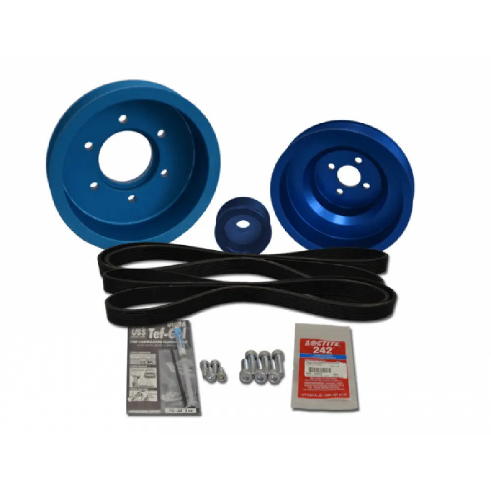Balmar Pulley Kit for Yanmar 4JH3-TE and 4JH3-HTE Engines – Serpentine Belt Conversion with Three J10 Pulleys