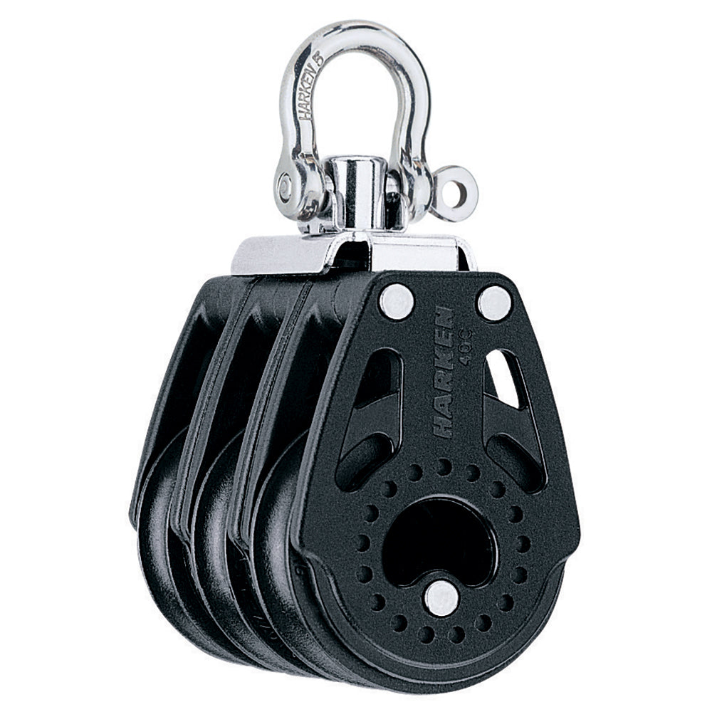 Harken 40mm Carbo Air Triple Swivel Block - Lightweight and Durable Sailboat Block