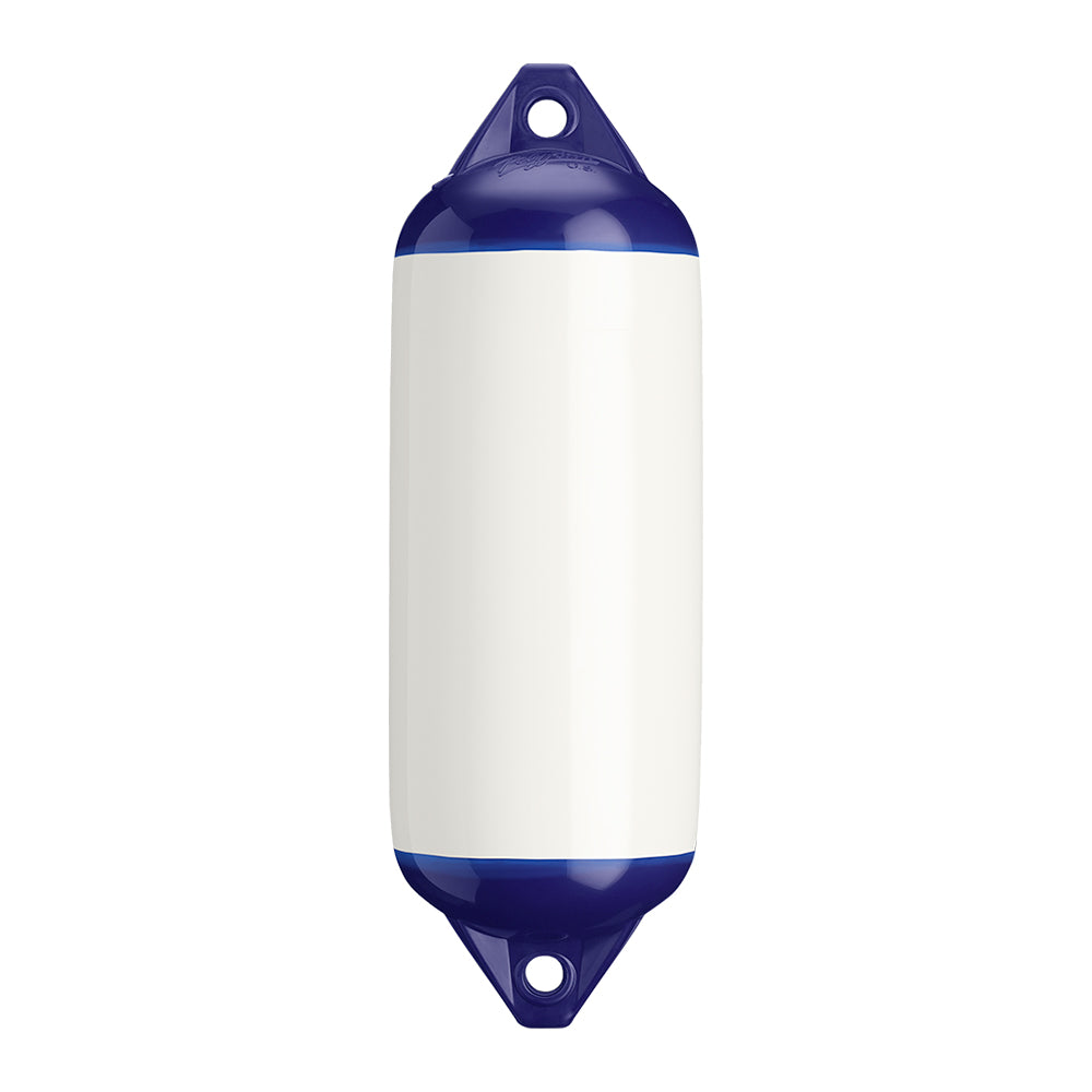 Polyform U.S. F-2 Twin Eye Fender 8.2 x 25 inches - White for 20 to 30 ft Boats
