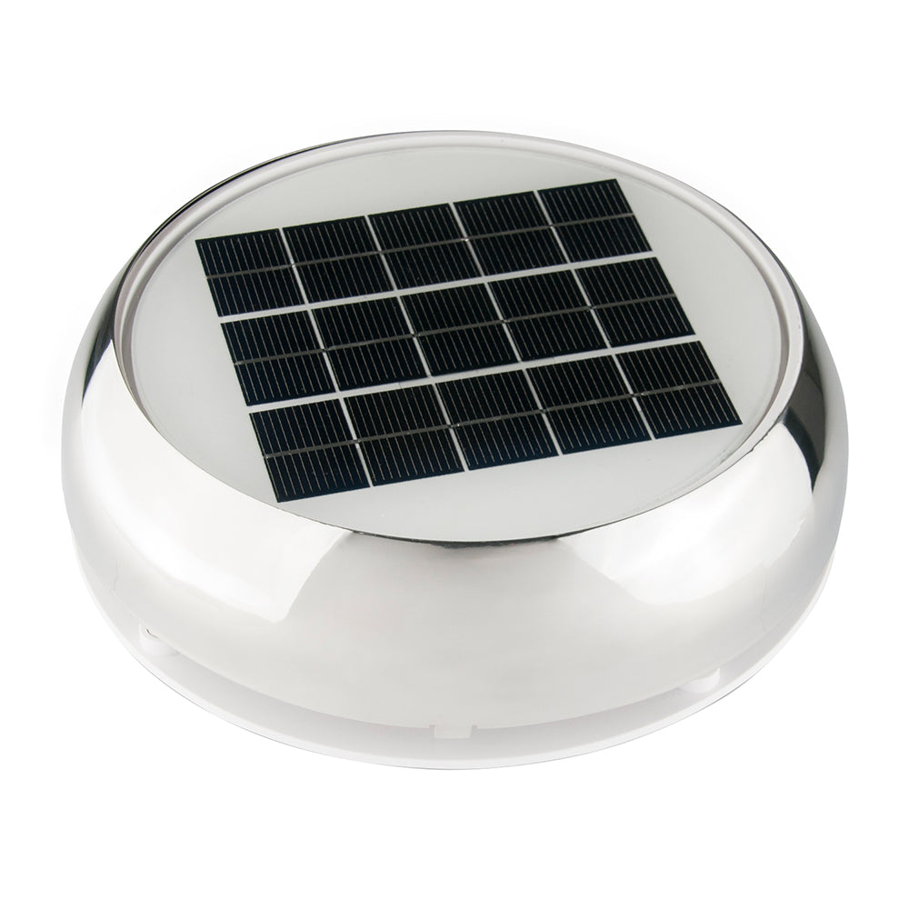 Marinco 4-Inch Day/Night Solar Vent in Stainless Steel – Ventilation for Marine Cabins