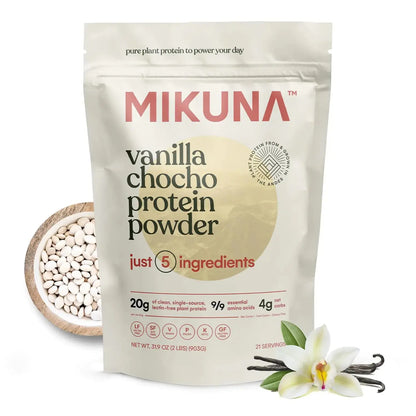 Mikuna Vegan Protein Powder (Vanilla 21 Servings) - Plant Based Chocho Superfood Protein - Dairy Free Protein Powder Packed with Vitamins Minerals & Fiber - Gluten Keto & Lectin-Free Atticus Goods