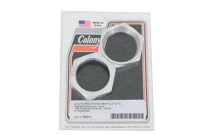 Colony Cadmium Manifold Nuts Set for Harley Davidson UL (1937-1946) by Colony