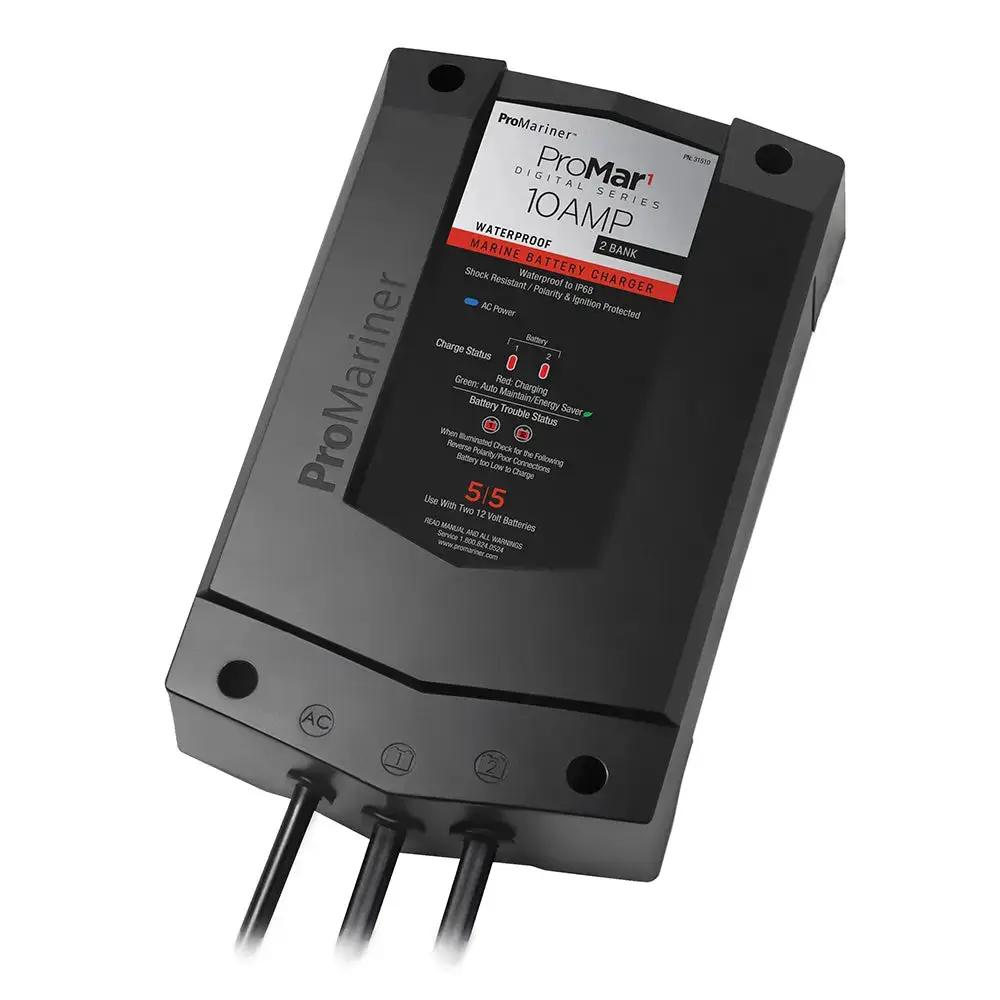 ProMariner ProMar1 DS Digital 10 Amp 2 Bank Battery Charger by ProMariner