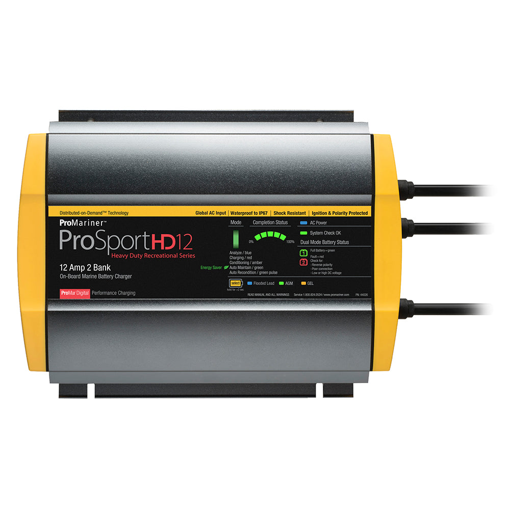 ProMariner ProSportHD 12 Global Gen 4 12-Amp 2-Bank Battery Charger