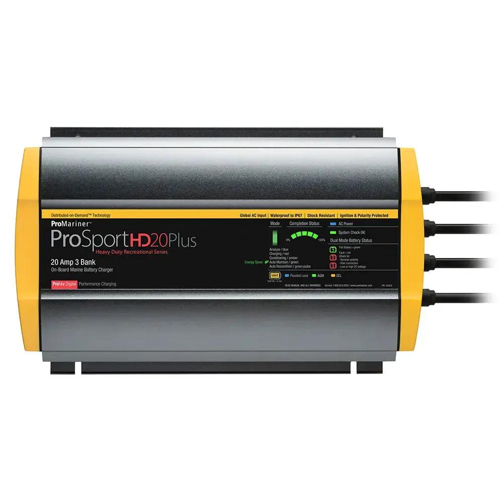 ProMariner ProSportHD 20 Plus Global Generation 4 20 Amp 3-Bank Battery Charger by ProMariner