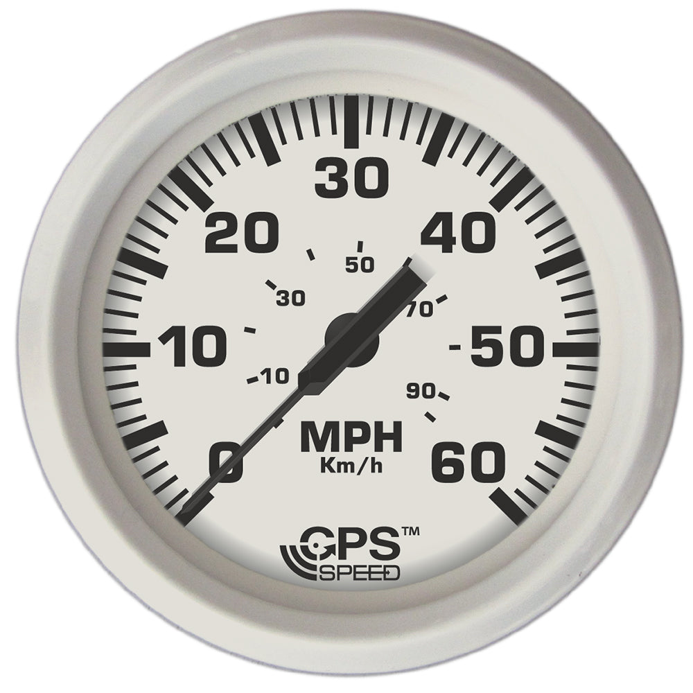 Faria Beede Instruments Dress White 4-Inch GPS Speedometer - 60 MPH