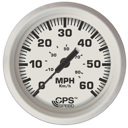 Faria Beede Instruments Dress White 4-Inch GPS Speedometer - 60 MPH