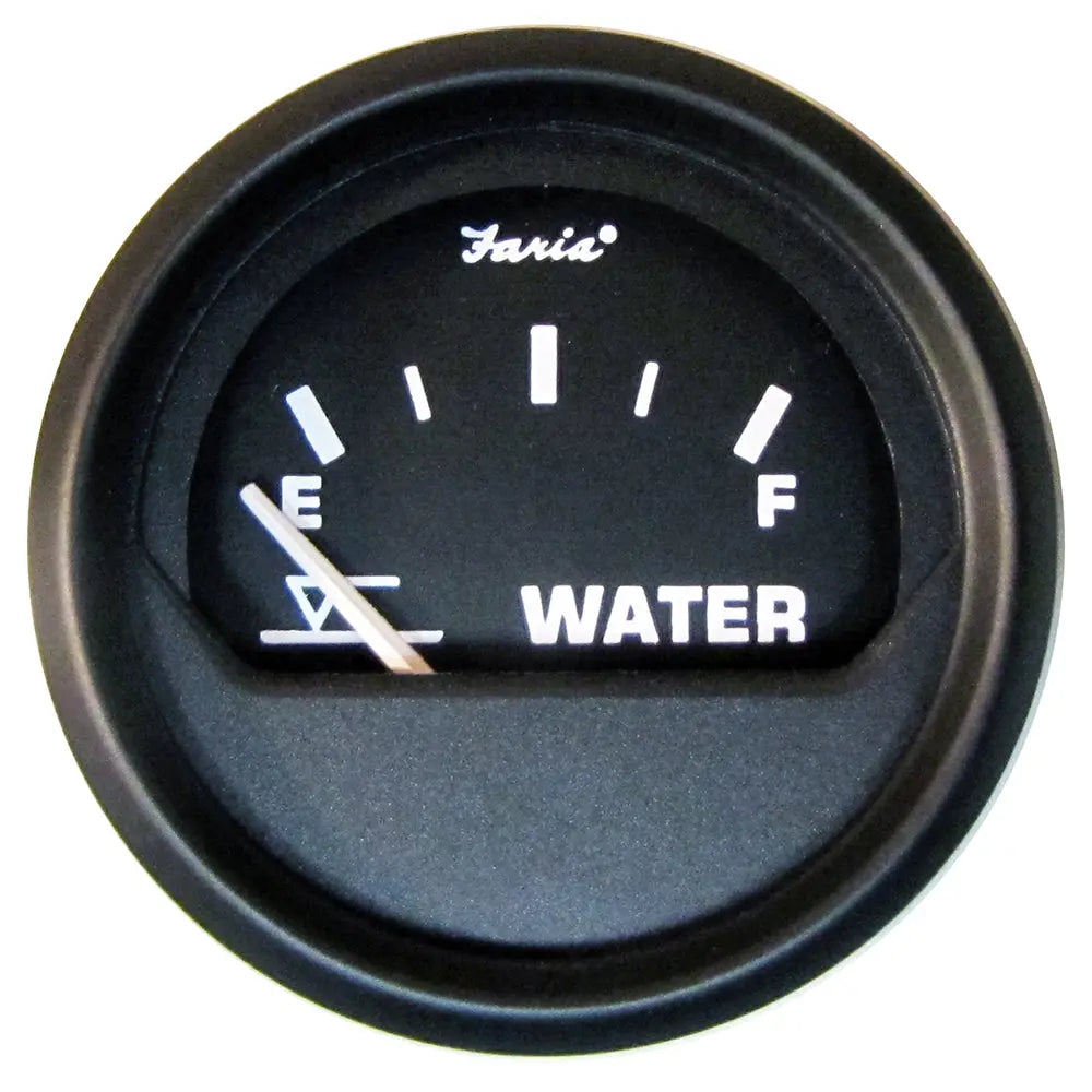 Faria Beede Instruments Euro Black 2-Inch Potable Water Tank Level Gauge