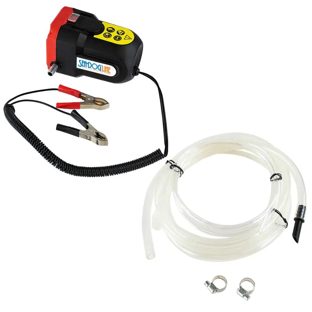 Sea-Dog 12V Oil Change Pump with Battery Clips - Portable Electric Oil Extractor by Sea-Dog
