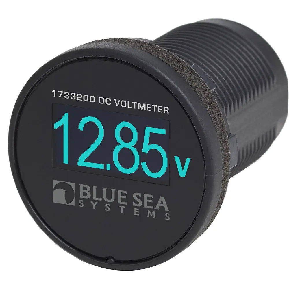 Blue Sea Systems 1733200 Mini OLED Voltmeter - Blue, 12V/24V DC Voltage Monitor