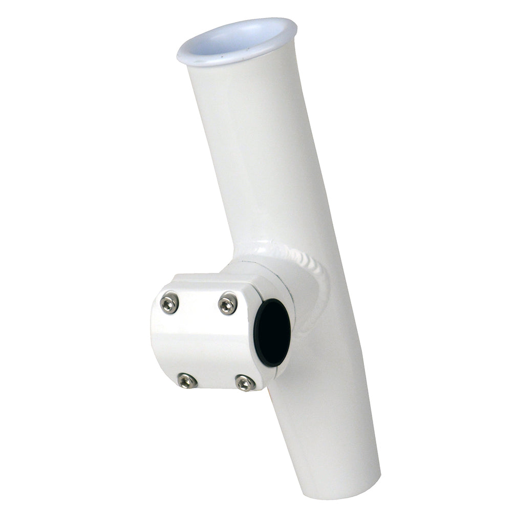 C.E. Smith Adjustable Mid Mount Rod Holder - White Powder Coated Aluminum for 1.5" to 1.66" Rails
