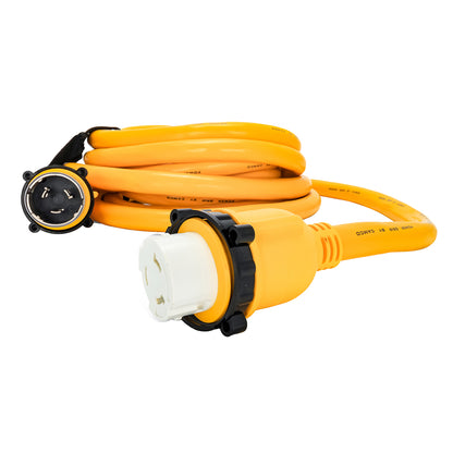 Camco 50 Amp Marine Power Grip Extension Cord - 25 Feet with Locking Connectors