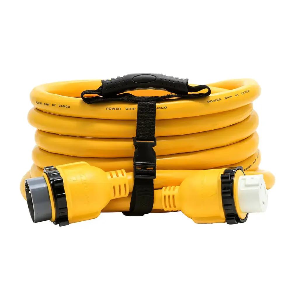 Camco 50 Amp Marine Power Grip Extension Cord - 25 Feet with Locking Connectors by Camco