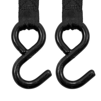 Camco Retractable Tie Down Straps 2-Inch Width, 5.5 Feet Bolt-On for Secure Boat Transportation