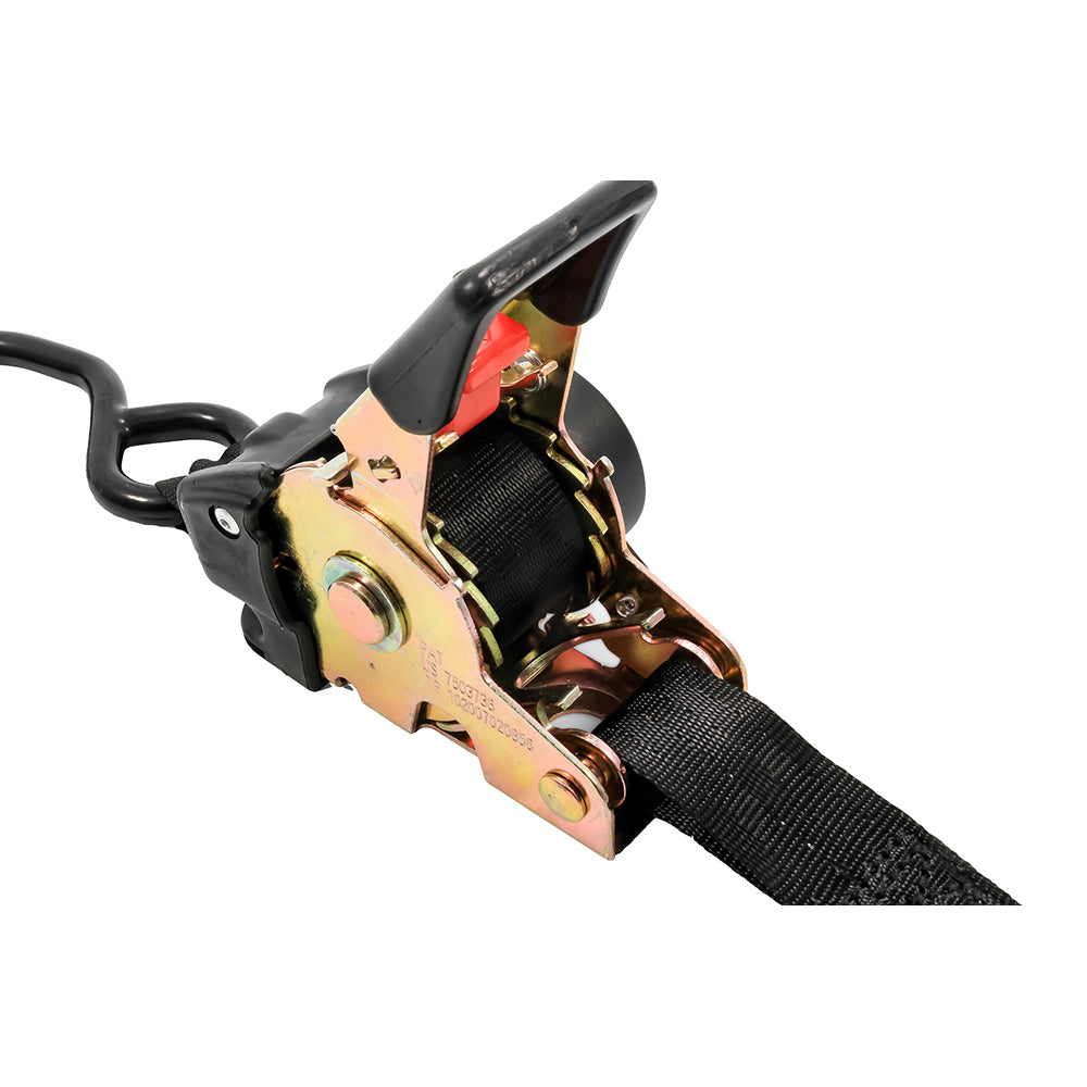 Camco Retractable Tie-Down Straps - 1 inch Width, 6 feet Length with Dual Hooks