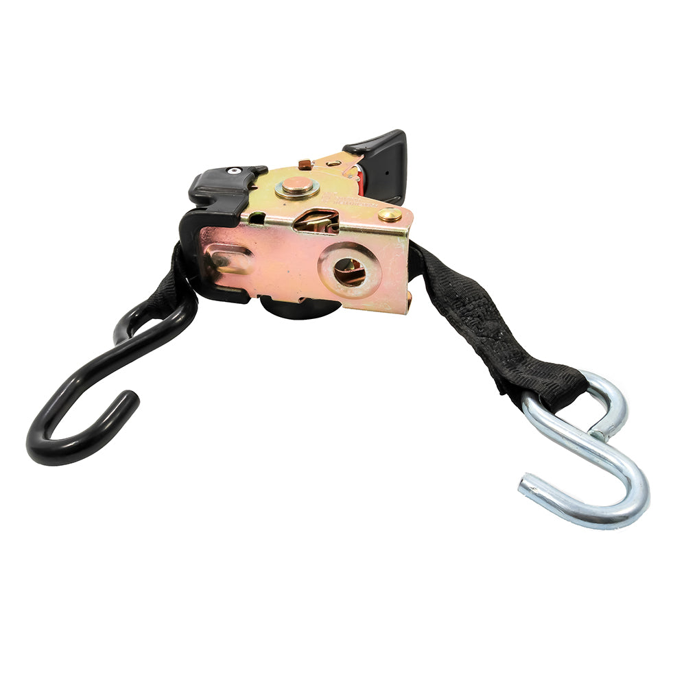 Camco Retractable Tie-Down Straps - 1 inch Width, 6 feet Length with Dual Hooks