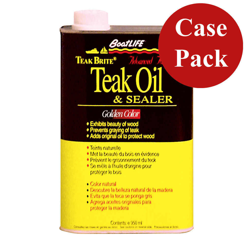 BoatLIFE Teak Brite Advanced Formula Teak Oil - 32oz (Case of 12) for Long-Lasting Wood Protection