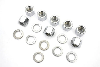 Colony Chrome Cylinder Base Nuts and Washers Set for Harley Davidson FL Models by Colony