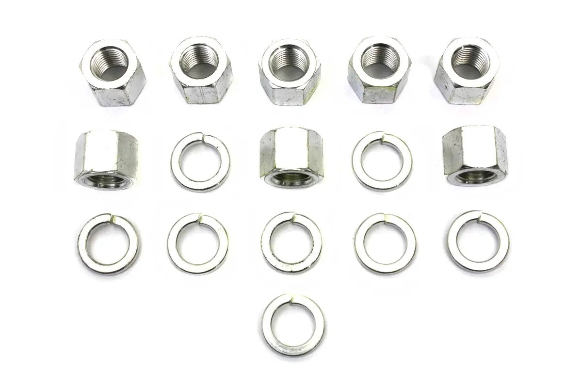 Colony Cadmium Cylinder Base Nuts and Washers Set for Harley Davidson FL Models by Colony