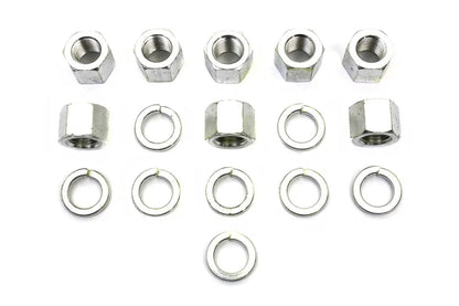 Colony Cadmium Cylinder Base Nuts and Washers Set for Harley Davidson FL Models by Colony
