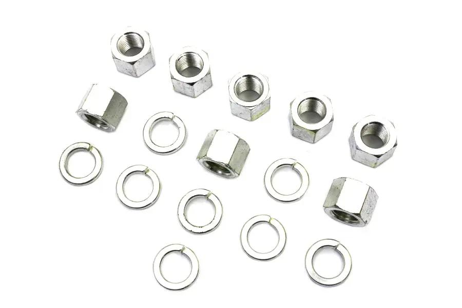 Colony Cadmium Cylinder Base Nuts and Washers Set for Harley Davidson FL Models by Colony