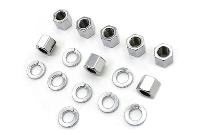 Colony Chrome Stock Cylinder Base Nuts and Washers Set for Harley Davidson XL (1957-1966) by Colony