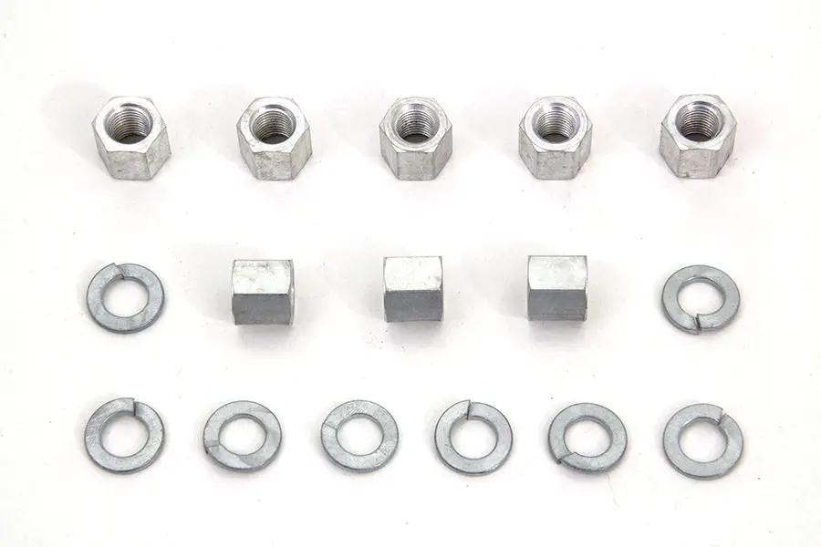 Colony Cadmium Cylinder Base Nuts and Washers Set for Harley Davidson XL (1957-1966) by Colony