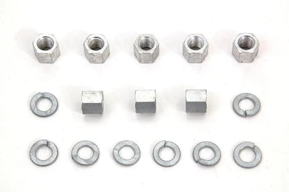 Colony Cadmium Cylinder Base Nuts and Washers Set for Harley Davidson XL (1957-1966) by Colony