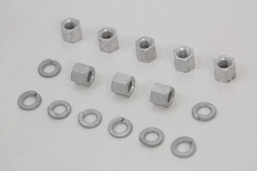 Colony Cadmium Cylinder Base Nuts and Washers Set for Harley Davidson XL (1957-1966) by Colony