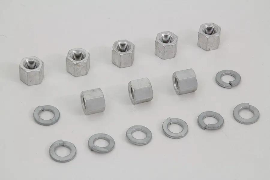 Colony Cadmium Cylinder Base Nuts and Washers Set for Harley Davidson XL (1957-1966) by Colony