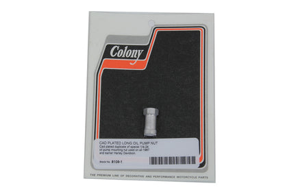 Colony Cadmium Stock Long Oil Pump Nut for Harley Davidson EL and FL Models