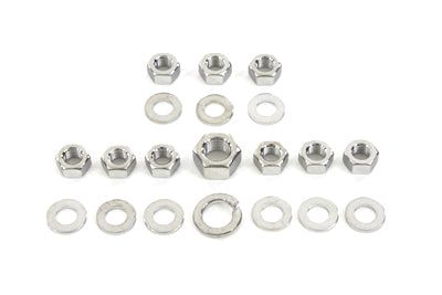 V-Twin Chrome Transmission Side Cover Kit for Harley Davidson EL and UL Models (1936-1941)