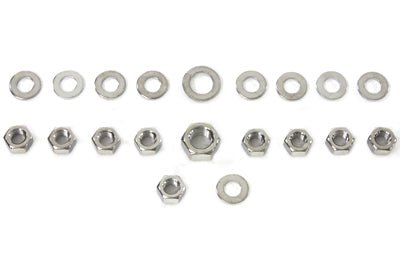 V-Twin Chrome Transmission Side Cover Kit for Harley Davidson EL and UL Models (1936-1941)