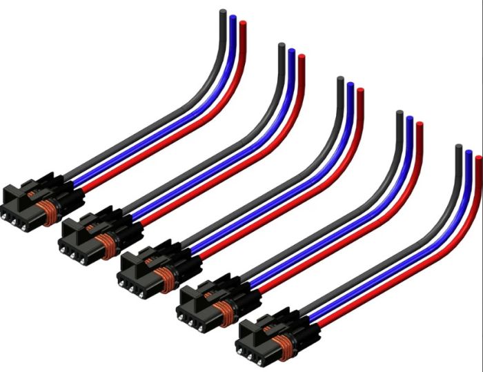 KFI Polaris Wire 3-Pin Harness (5-Pack) - Reliable Electrical Connection for Polaris Vehicles