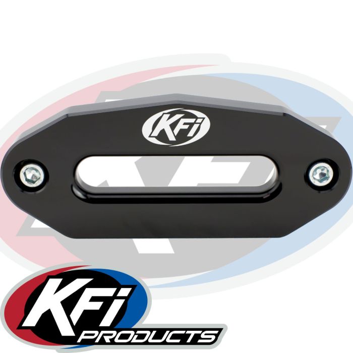 KFI Wide 6-Inch Aluminum Hawse Fairlead in Black | Part Number UTV-HAW-BLK