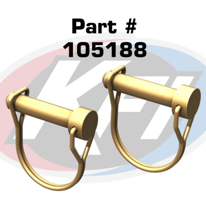 KFI ATV 3/8 inch Pin - 2 Pack, Heavy-Duty Trailer Hitch Pin for ATV and Utility Vehicles