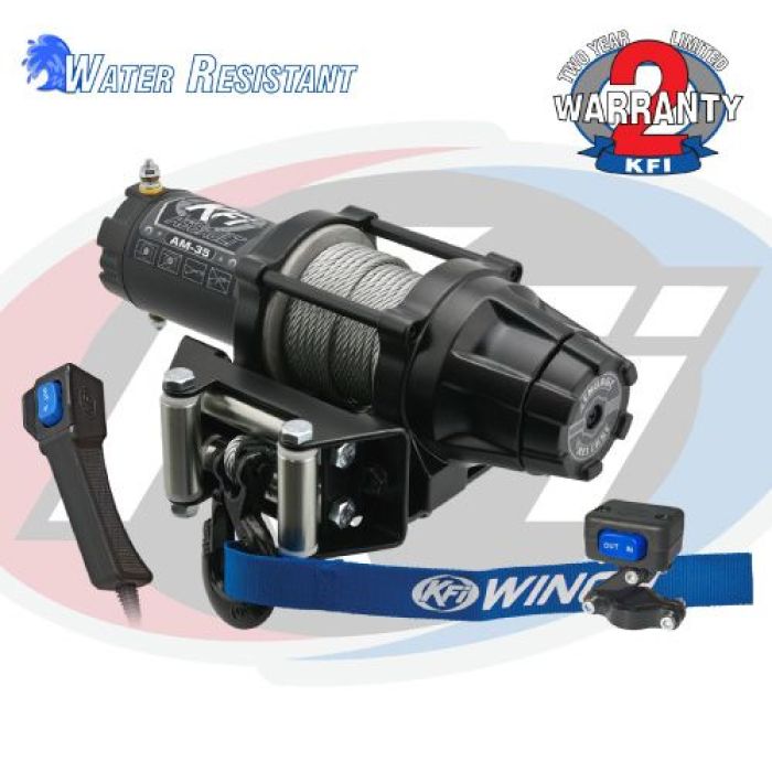 KFI Assault Series 3500 lb Winch with Metal Cable - Model AM-35