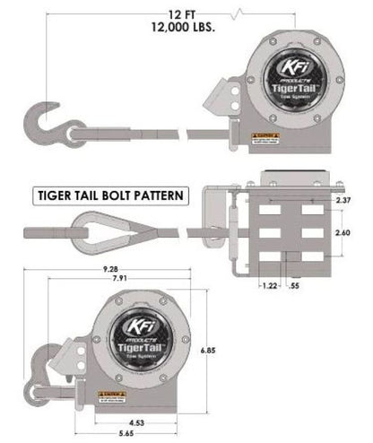 KFI Tigertail Can-Am Yellow Part 101120-CY for Off-Road Vehicles