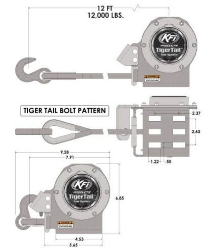 KFI Tigertail-Red Part 101120-RD - Durable Heavy-Duty Equipment Accessory