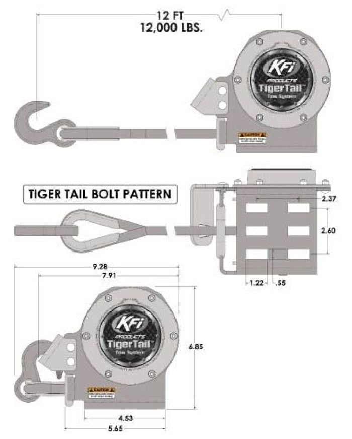KFI Tigertail Silver Chain Link - Part Number 101120-SL