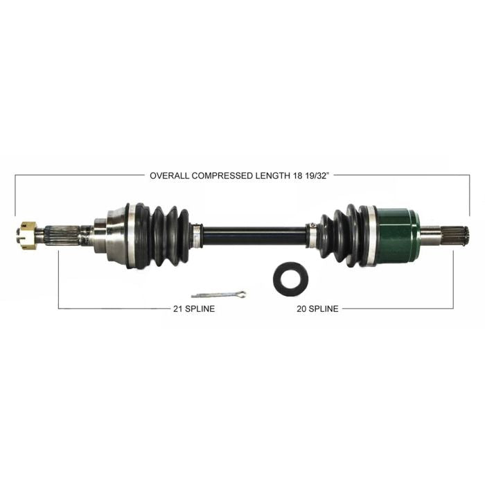 TYTANEUM OE Replacement CV Axle for Kawasaki Front Left and Right - Part Number 813-0114