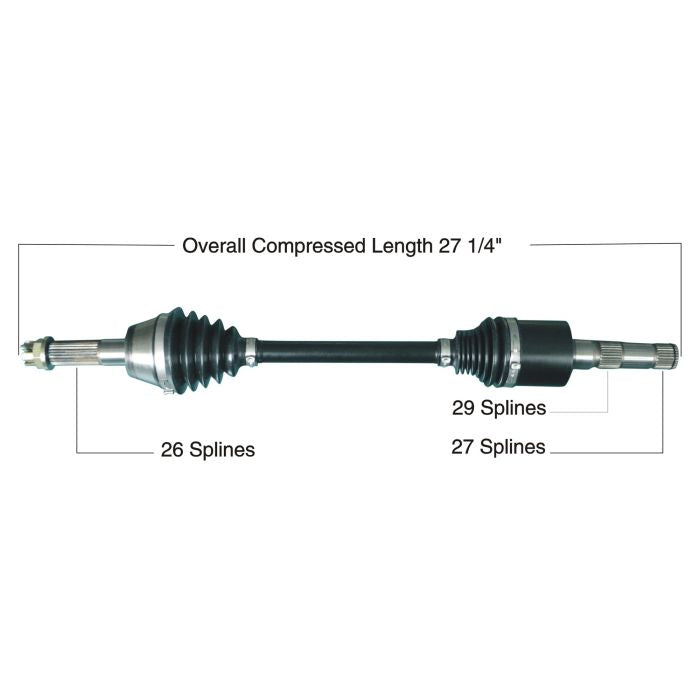 TYTANEUM OE Replacement Rear Left CV Axle for Polaris Vehicles - Part 813-0132