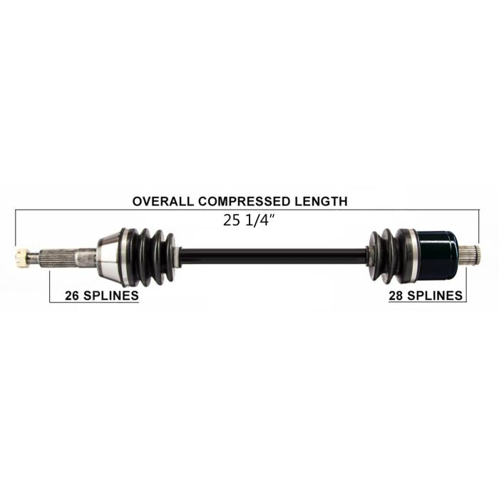 TYTANEUM OE Replacement CV Axle for Polaris Rear Left and Right - Part Number 813-0137