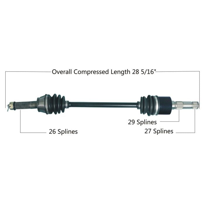 TYTANEUM OE Replacement Rear Left CV Axle for Polaris - Part 813-0171