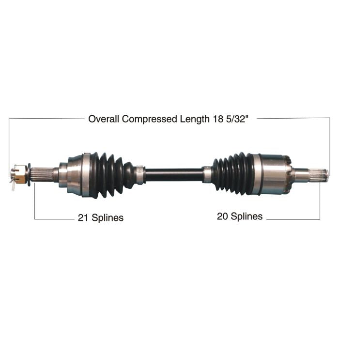 TYTANEUM Heavy Duty CV Axle for Kawasaki Front Left (Part #813-0276)