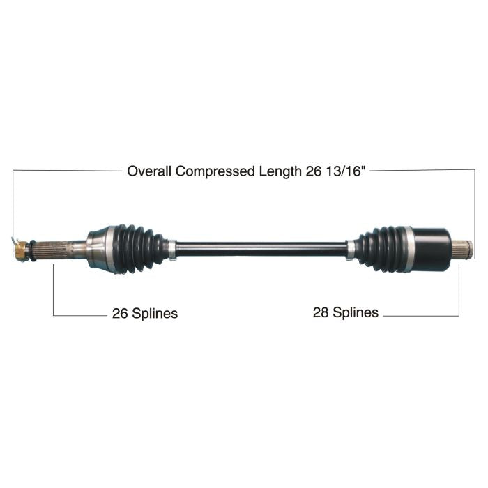 TYTANEUM 813-0313 Heavy-Duty CV Axle for Polaris Rear Left or Right